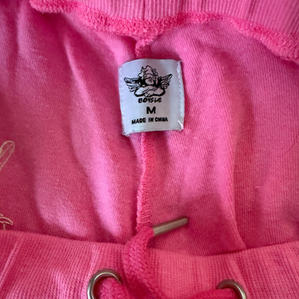 Boys Lie Hot Pink Athletic Shorts - Picture 3 of 3